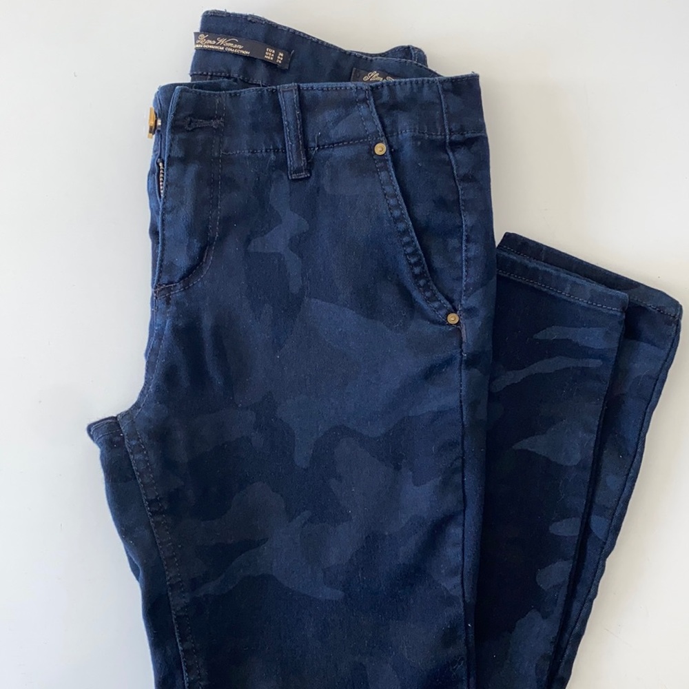 Zara navy camo pants